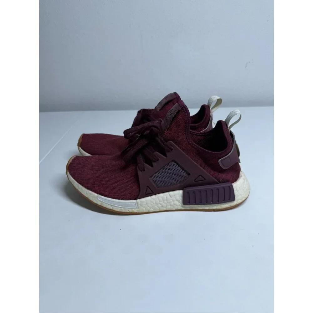 Adidas Men's 9 / Women’s 10,5 Sneakers Maroon Red Boost NMD R1 BB2368